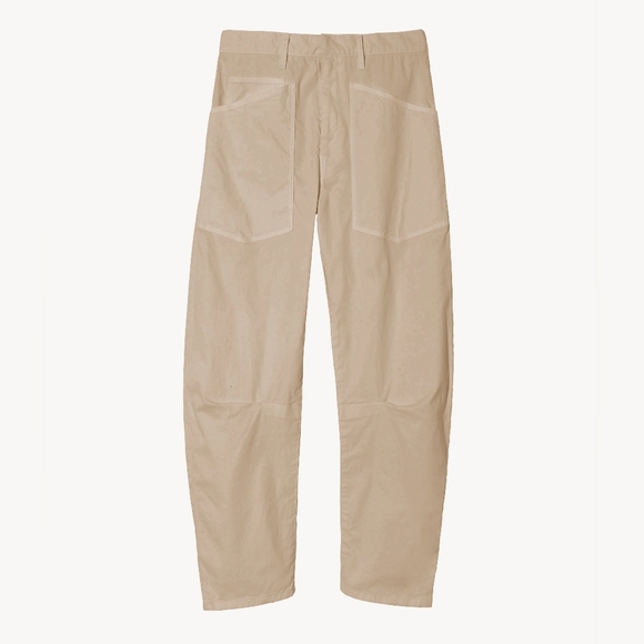 Nili Lotan Pants - Nili Lotan Shon Pant sandstone Bow Leg Carpenter 8 tan